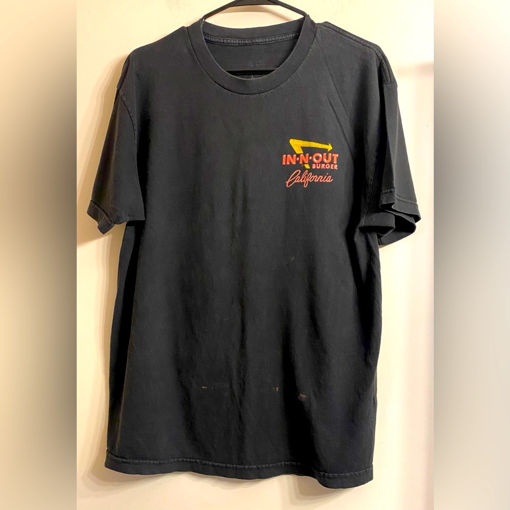 In-N-Out Burger T-Shirt (L) California Vintage Car black Chevy Short Sleeve